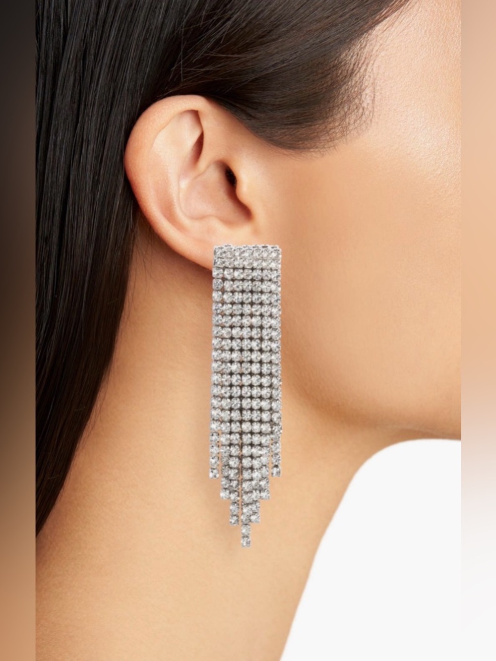 NWOT OPEN EDIT 
Rhinestone Fringe Drop Earring
Single Earring